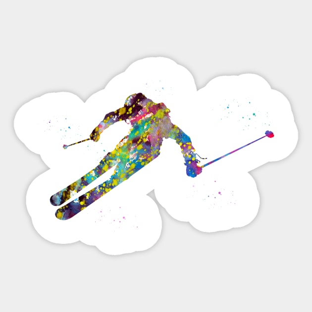 Ski Snow Boarder Sticker by erzebeth